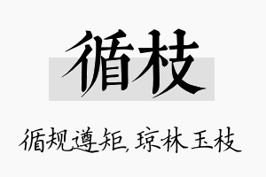 循枝名字的寓意及含义