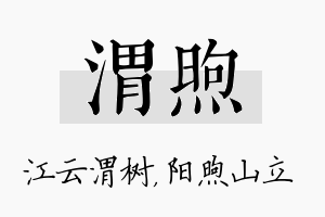 渭煦名字的寓意及含义