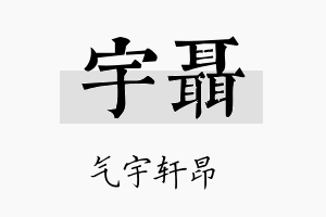 宇聂名字的寓意及含义