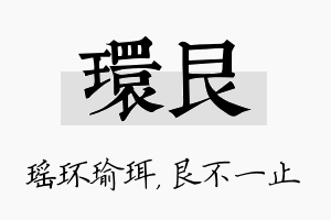 环艮名字的寓意及含义