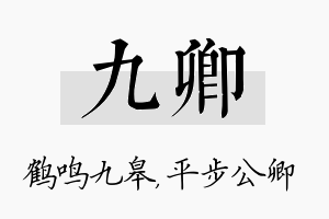 九卿名字的寓意及含义