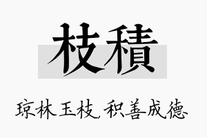 枝积名字的寓意及含义