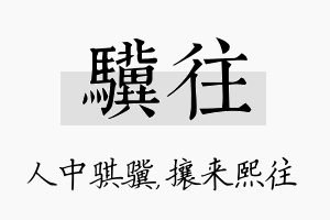 骥往名字的寓意及含义