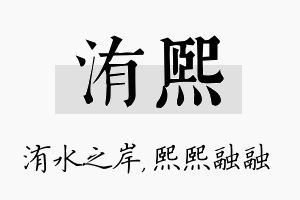 洧熙名字的寓意及含义