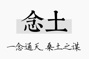 念土名字的寓意及含义