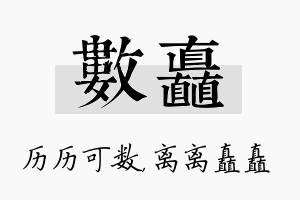 数矗名字的寓意及含义