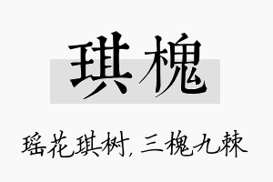 琪槐名字的寓意及含义