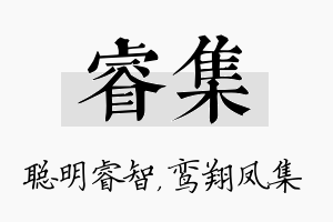 睿集名字的寓意及含义