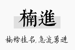 楠进名字的寓意及含义