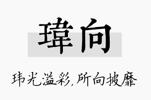 玮向名字的寓意及含义