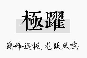 极跃名字的寓意及含义