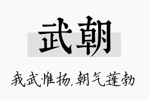 武朝名字的寓意及含义