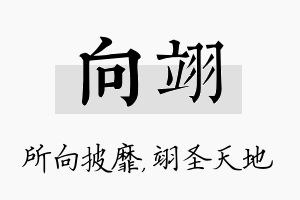 向翊名字的寓意及含义