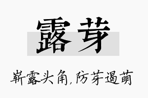 露芽名字的寓意及含义