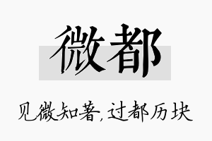 微都名字的寓意及含义