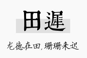 田迟名字的寓意及含义