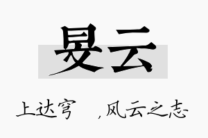 旻云名字的寓意及含义