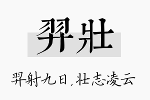 羿壮名字的寓意及含义