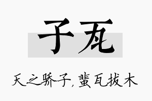 子瓦名字的寓意及含义