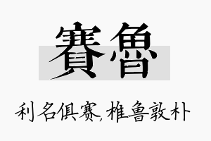 赛鲁名字的寓意及含义