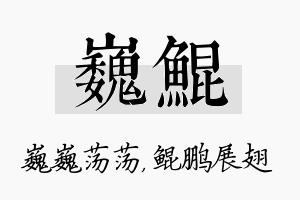 巍鲲名字的寓意及含义