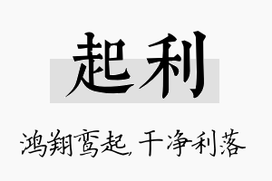 起利名字的寓意及含义