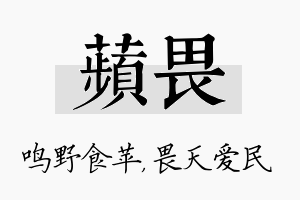 苹畏名字的寓意及含义