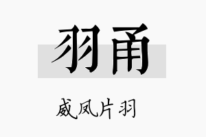 羽甬名字的寓意及含义