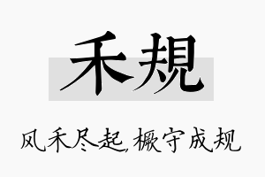 禾规名字的寓意及含义