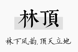 林顶名字的寓意及含义