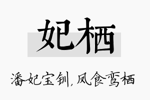 妃栖名字的寓意及含义