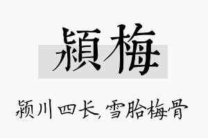 颍梅名字的寓意及含义