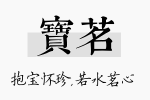 宝茗名字的寓意及含义