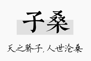 子桑名字的寓意及含义