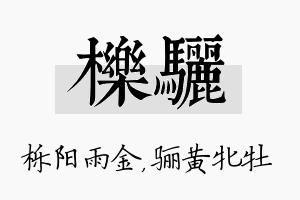 栎骊名字的寓意及含义