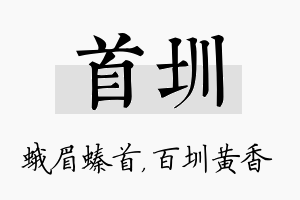 首圳名字的寓意及含义