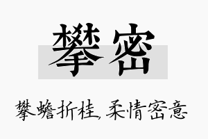 攀密名字的寓意及含义