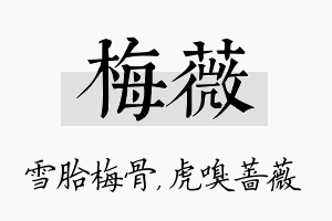 梅薇名字的寓意及含义