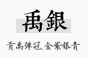 禹银名字的寓意及含义