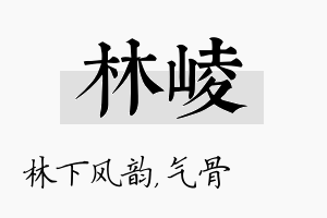 林崚名字的寓意及含义