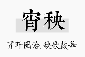 宵秧名字的寓意及含义