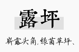 露坪名字的寓意及含义