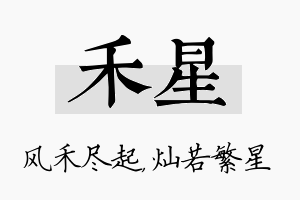 禾星名字的寓意及含义