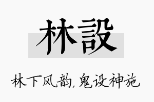 林设名字的寓意及含义