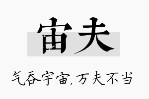 宙夫名字的寓意及含义