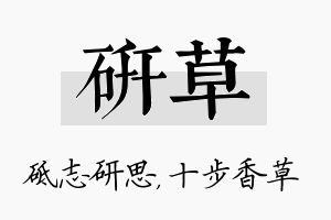 研草名字的寓意及含义