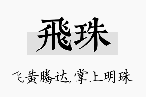 飞珠名字的寓意及含义