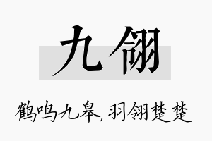 九翎名字的寓意及含义