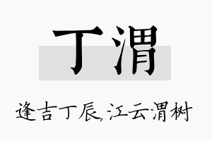 丁渭名字的寓意及含义