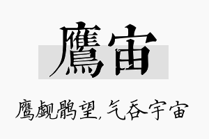 鹰宙名字的寓意及含义